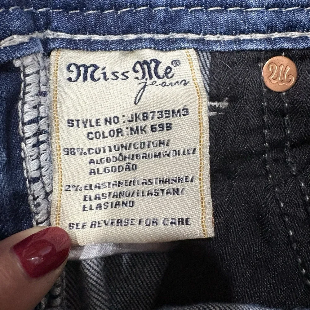 Vtg Miss Me Bermuda Shorts Girls Denim 2000s Y2K Sz 10 Rhinestones Embellished